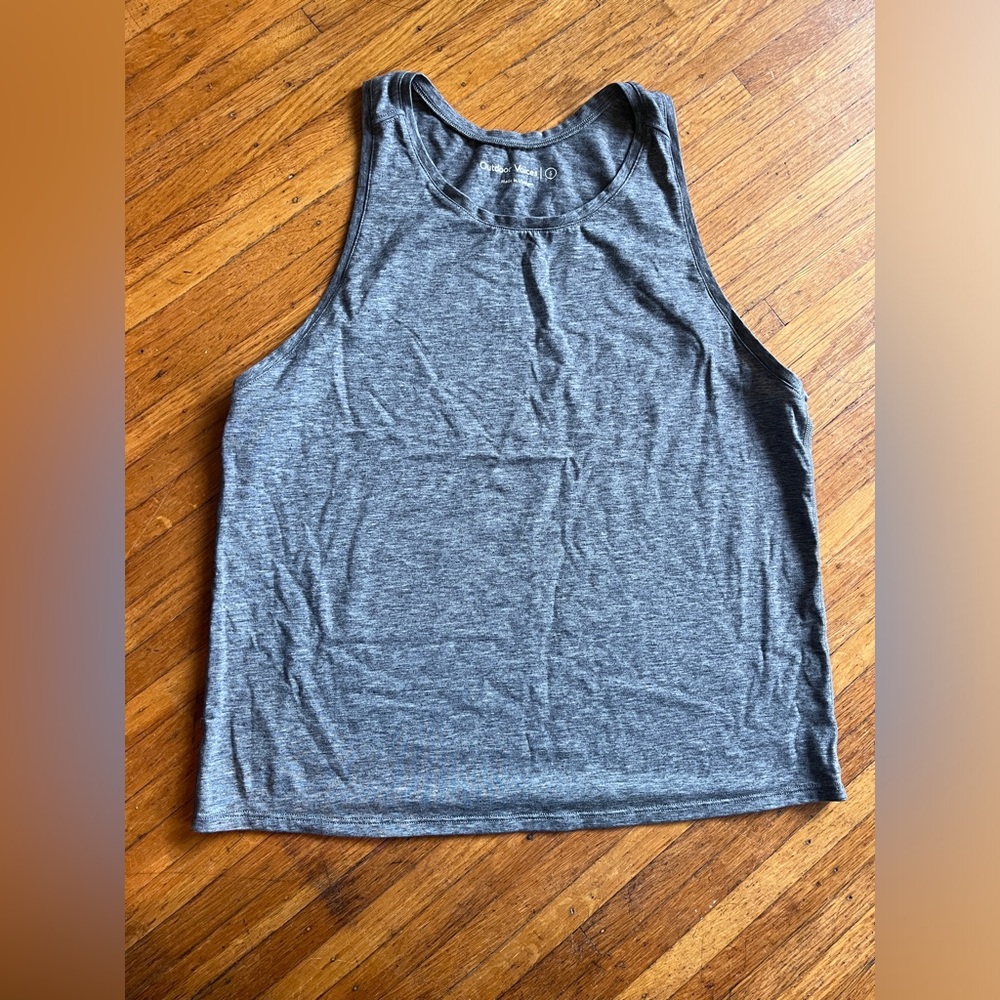 Gray Athletic Tank Top Outdoor Voices Small Grey Running Shirt